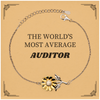 Sunflower Bracelet for the Worlds Most Average Auditor, Birthday Gift