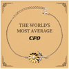 Sunflower Bracelet for CFOs - The Worlds Most Average CFO Gift for Work Success and Confidence Boost