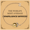 Compliance Officer Sunflower Bracelet - Inspirational Gift for Career Achievement and Success in Niche
