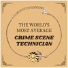 Crime Scene Technician Sunflower Bracelet - THE WORLDS MOST AVERAGE Gift for Holidays and Graduation