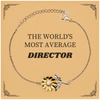 Director Sunflower Bracelet - The Worlds Most Average Director Gift for Graduation, Birthday, and Holidays - Unique Inspirational Confidence Jewelry for Directors