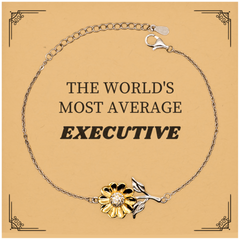 Executive Sunflower Bracelet - Inspirational Gift for Her, Birthday, Christmas, Confidence