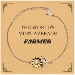 Farmer Sunflower Bracelet - Inspirational Gift for Graduation, Birthday, and Christmas