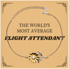 Flight Attendant Sunflower Bracelet - THE WORLDS MOST AVERAGE Inpirational Jewelry for Graduation & Holidays