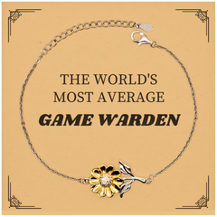 Game Warden Sunflower Bracelet - THE WORLDS MOST AVERAGE Engraved Jewelry for Nature Lovers and Wildlife Enthusiasts, Perfect Gift for Birthday, Christmas, and Graduation