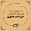 Gate Agent Sunflower Bracelet - Inspirational Gift for Average Gate Agent to Brighten Their Day on Holidays and Birthdays