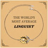 Sunflower Bracelet for Linguists - Engraved Inspiration for Graduation & Holidays