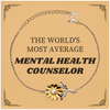 Engraved Sunflower Bracelet for Mental Health Counselor - Unique Gift for Graduation and Christmas, Hope and Confidence Bracelet for Mental Health Professionals