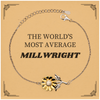 Engraved Sunflower Bracelet for Millwrights - The Worlds Most Average Gift for Birthday, Christmas, and Graduation Celebration, Ideal for Confidence and Hope