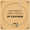 Sunflower Bracelet PE Teacher Gift Engraved Confidence for Birthday and Graduation