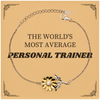 Personal Trainer Sunflower Bracelet - Inspirational Gift for Fitness Enthusiasts and Workout Coaches, Ideal for Birthday or Graduation