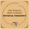 Engraved Sunflower Bracelet for Physical Therapist Graduation Inspirational Gift with Confidence and Hope