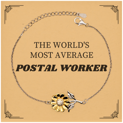 Postal Worker Sunflower Bracelet - Unique Gift for Graduation, Birthday, and Veterans Day to Inspire Confidence in the Worlds Most Average Postal Worker