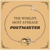 Postmaster Engraved Sunflower Bracelet - Perfect Gift for Christmas, Graduation, Veterans Day, and Easter - THE WORLDS MOST AVERAGE