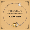 Rancher Engraved Sunflower Bracelet - Perfect Gift for Holidays and Graduation
