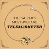 Telemarketer Sunflower Bracelet - A Unique Gift for the Worlds Most Average Telemarketer, Birthday, Graduation, Hope, Confidence