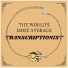 Transcriptionist Sunflower Bracelet - Inspirational Gift for Graduation & Birthday