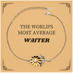 Waiter Sunflower Bracelet - Inspiring Gift for Graduation, Holidays, and More