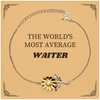 Waiter Sunflower Bracelet - Inspiring Gift for Graduation, Holidays, and More