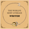 Writer Sunflower Bracelet - Inspirational Gift for Writers - THE WORLDS MOST AVERAGE