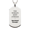 Apartment Manager Engraved Silver Dog Tag: The Worlds Most Average Gift for Special Occasions and Inspirational Moments