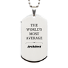 Architect Engraved Silver Dog Tag - THE WORLDS MOST AVERAGE Confidence Booster Gift for Birthday, Graduation, and Christmas