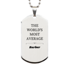 Barber Engraved Silver Dog Tag - THE WORLDS MOST AVERAGE Confidence Boosting Gift for Birthday and Christmas