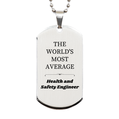 Engraved Silver Dog Tag for Health and Safety Engineer Graduate Gift