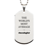 Oncologist Engraved Silver Dog Tag - The Worlds Most Average Gift for Oncologists to Inspire Confidence and Hope on Graduation, Holidays, and Birthday