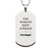 Paralegal Engraved Silver Dog Tag - THE WORLDS MOST AVERAGE Gift for Graduation, Birthday, Christmas, Veterans Day, and Easter
