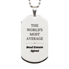 Real Estate Agent Engraved Silver Dog Tag - Inspire Confidence and Success