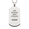 Scientist Silver Dog Tag - Embrace Your Average in Style