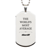 Engraved Silver Dog Tag Sheriff - The Worlds Most Average Inspirational Gift for Birthday, Christmas, and Graduation