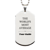 Tour Guide Engraved Silver Dog Tag - The Worlds Most Average Gift for Birthday, Christmas, and Graduation