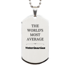 Veterinarian Silver Dog Tag - THE WORLDS MOST AVERAGE Pet Enthusiast Gift for Birthday and Graduation