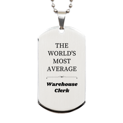 Warehouse Clerk Engraved Silver Dog Tag - The Ultimate Gift for Birthdays, Graduations, and Veterans Day Celebration - Show your appreciation for Warehouse Clerk