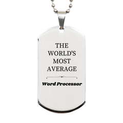 Silver Dog Tag Word Processor - The Ultimate Engraved Gift for a Special Occasion, Birthday, Graduation, Veterans Day