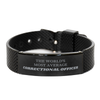 Correctional Officer Black Shark Mesh Bracelet - THE WORLDS MOST AVERAGE Inspirational Gift for Graduation, Christmas, and Veterans Day