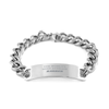 Stainless Steel Cuban Chain Barber Bracelet - THE WORLDS MOST AVERAGE Unique Gift for Confidence and Inspiration, Birthday, Christmas, Veterans Day, and more