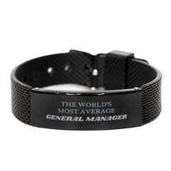 General Manager Black Shark Mesh Bracelet - The Ultimate Gift for Any General Manager You Know - Perfect for Birthday, Christmas, or Graduation
