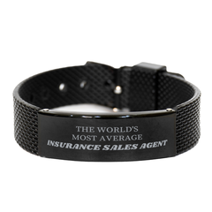 Average Insurance Sales Agent Black Shark Mesh Bracelet, Perfect Birthday Gift for Confidence Boost