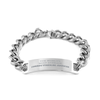 Stainless Steel Cuban Chain Bracelet for Correctional Officer Veterans Day Gift- THE WORLDS MOST AVERAGE Officer of the Law with Confidence and Hope