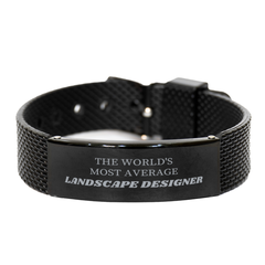 Unique Black Shark Mesh Bracelet for the Worlds Most Average Landscape Designer, Birthday Gift Idea for Outdoor Enthusiasts