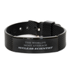 Nuclear Scientist Black Shark Mesh Bracelet - The Ultimate Gift for the Worlds Most Average Scientist - Perfect for Graduation, Birthday, and Christmas