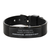 Personal Assistant Black Shark Mesh Bracelet - THE WORLDS MOST AVERAGE Unique Gift for Christmas, Graduation, and Birthday Celebration, Engraved Confidence and Hope
