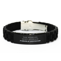 Black Glidelock Clasp Bracelet for Parole Officer | Inspirational Quote for Graduation and Hope | Unique Gift for Veterans Day and Christmas