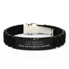 Black Glidelock Clasp Real Estate Investor Bracelet - Confidence and Success for Property Investors, Graduation, Birthday, Veterans Day