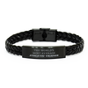 Athletic Trainer Engraved Braided Leather Bracelet - Inspire Confidence for Graduates and Veterans Day