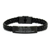 Executive Assistant Braided Leather Bracelet - THE WORLDS MOST AVERAGE Professional Gift for Birthday, Christmas, Graduation, or Holidays