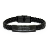 Law Enforcement Officer Braided Leather Bracelet - The Perfect Gift for Holidays and Graduation, Inspirational Jewelry for Those Who Serve and Protect